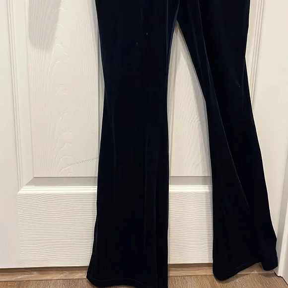 NWOT Royal blue velvet jumpsuit with deep v neckline - Picture 9 of 10